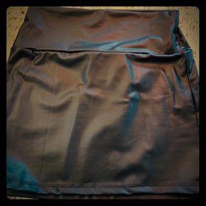 Metallic Faux Leather Mini Skirt